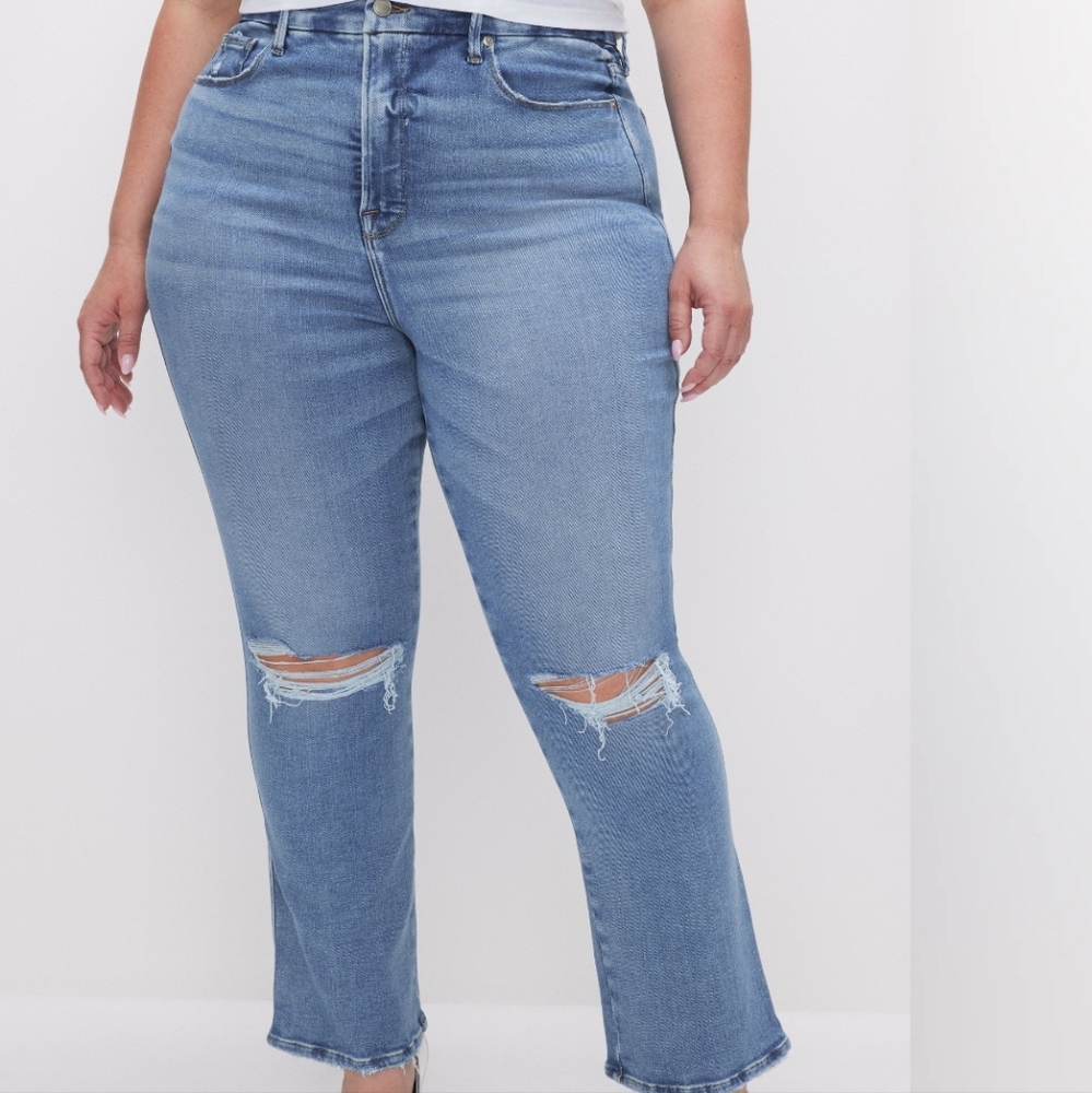 Good American Good Curve Straight  Jeans- Indigo 628